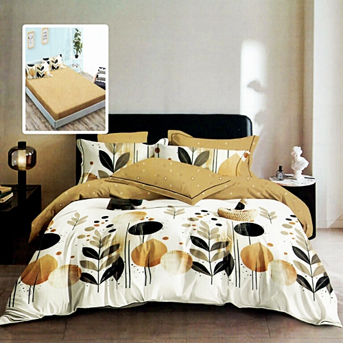Lenjerie de pat finet, 6 piese, pentru pat dublu, cearceaf de pat cu elastic 160x200cm, cearceaf de pilota 200x230cm, doua fete de perna 50x70cm si doua fete de perna 70x70cm, Pucioasa, FINH160-205 FINH160-205