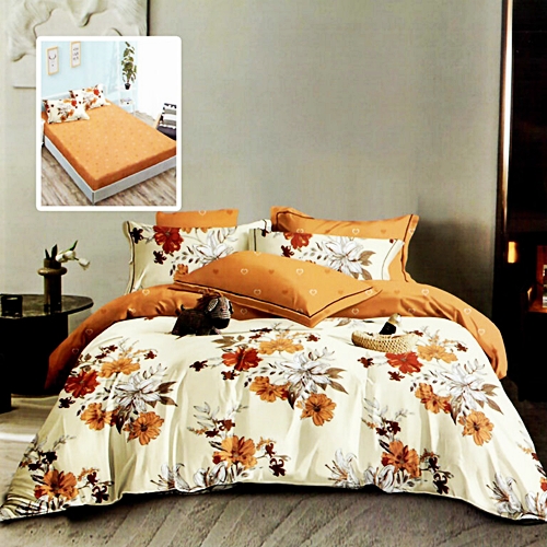 Lenjerie de pat finet, 6 piese, pentru pat dublu, cearceaf de pat cu elastic 160x200cm, cearceaf de pilota 200x230cm, doua fete de perna 50x70cm si doua fete de perna 70x70cm, Pucioasa, FINH160-209 FINH160-209