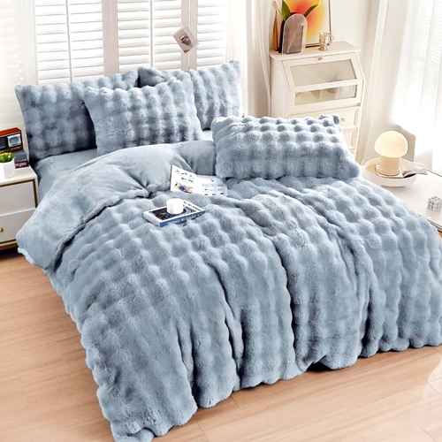 Lenjerie de pat dublu Cocolino UNI, spots, 4 piese, gri, Pucioasa LDP-CCOS-gri