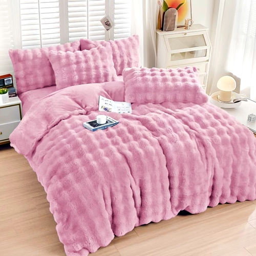 Lenjerie de pat dublu Cocolino UNI, spots, 4 piese, lila, Pucioasa LDP-CCOS-lila