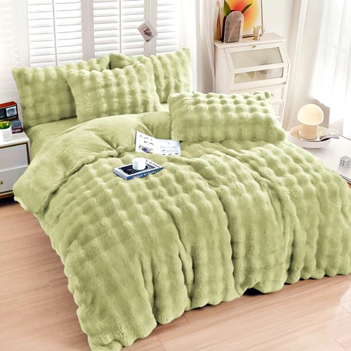 Lenjerie de pat dublu Cocolino UNI, spots, 4 piese, mint, Pucioasa LDP-CCOS-mint