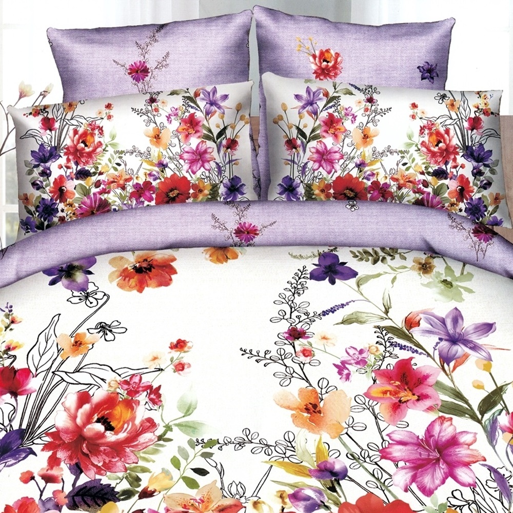 Lenjerie de pat 3D, 4 piese, pentru pat dublu, LDP-DIGI-10032 LDP-DIGI-10032