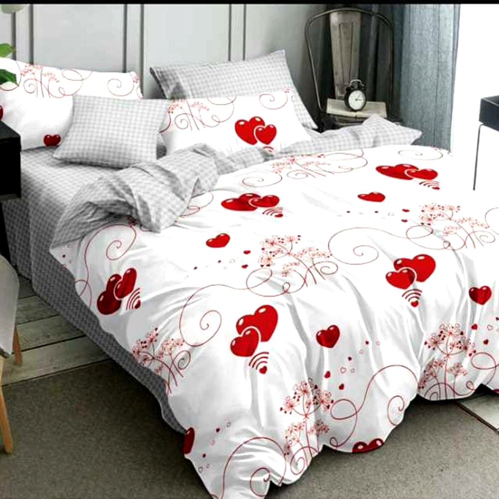 Lenjerie de pat Finet, 6 piese, pentru pat dublu, LDP-FIN-100302 LDP-FIN-100302