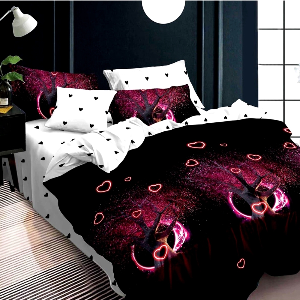 Lenjerie de pat Finet, 6 piese, pentru pat dublu, LDP-FIN-100305 LDP-FIN-100305