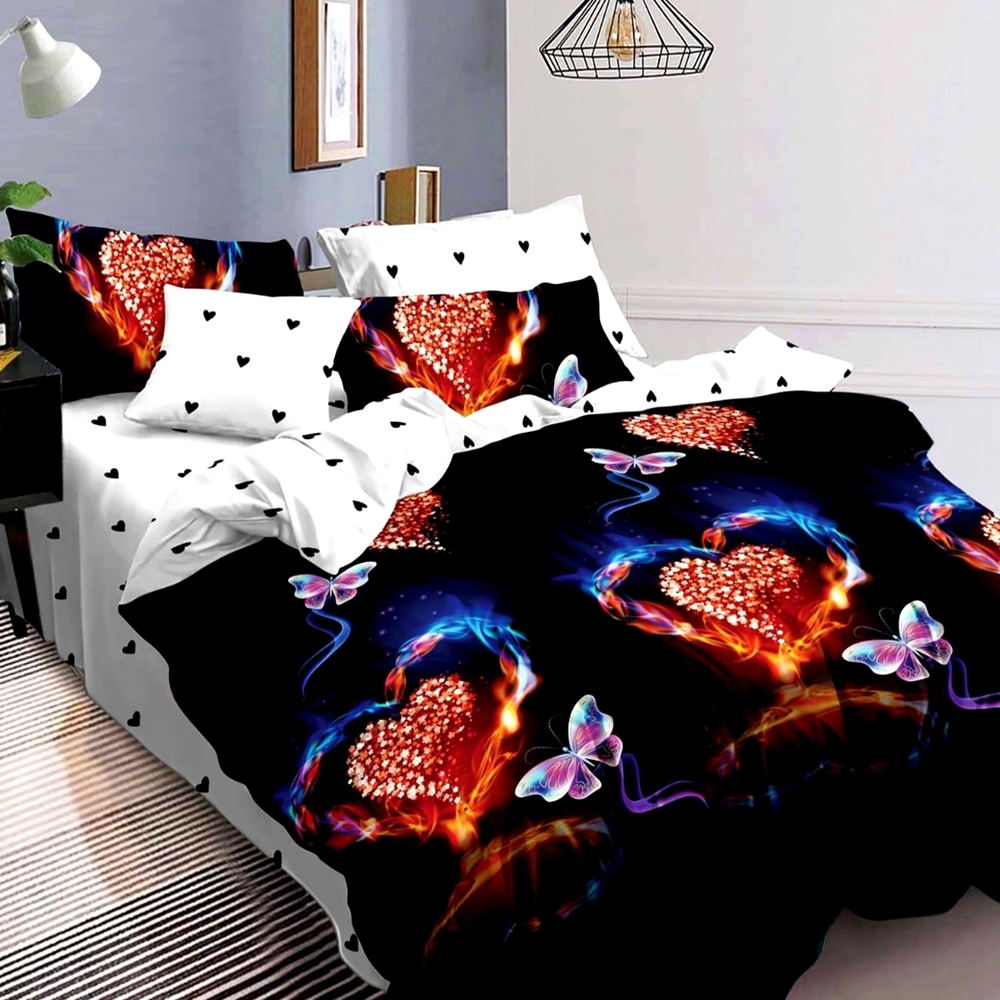 Lenjerie de pat Finet, 6 piese, pentru pat dublu, LDP-FIN-100309 LDP-FIN-100309