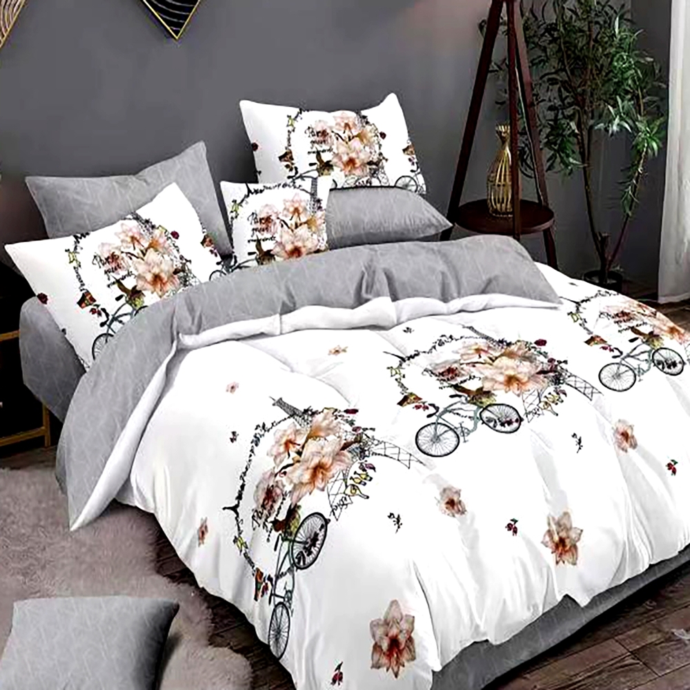 Lenjerie de pat Finet, 6 piese, pentru pat dublu, LDP-FIN-100314 LDP-FIN-100314