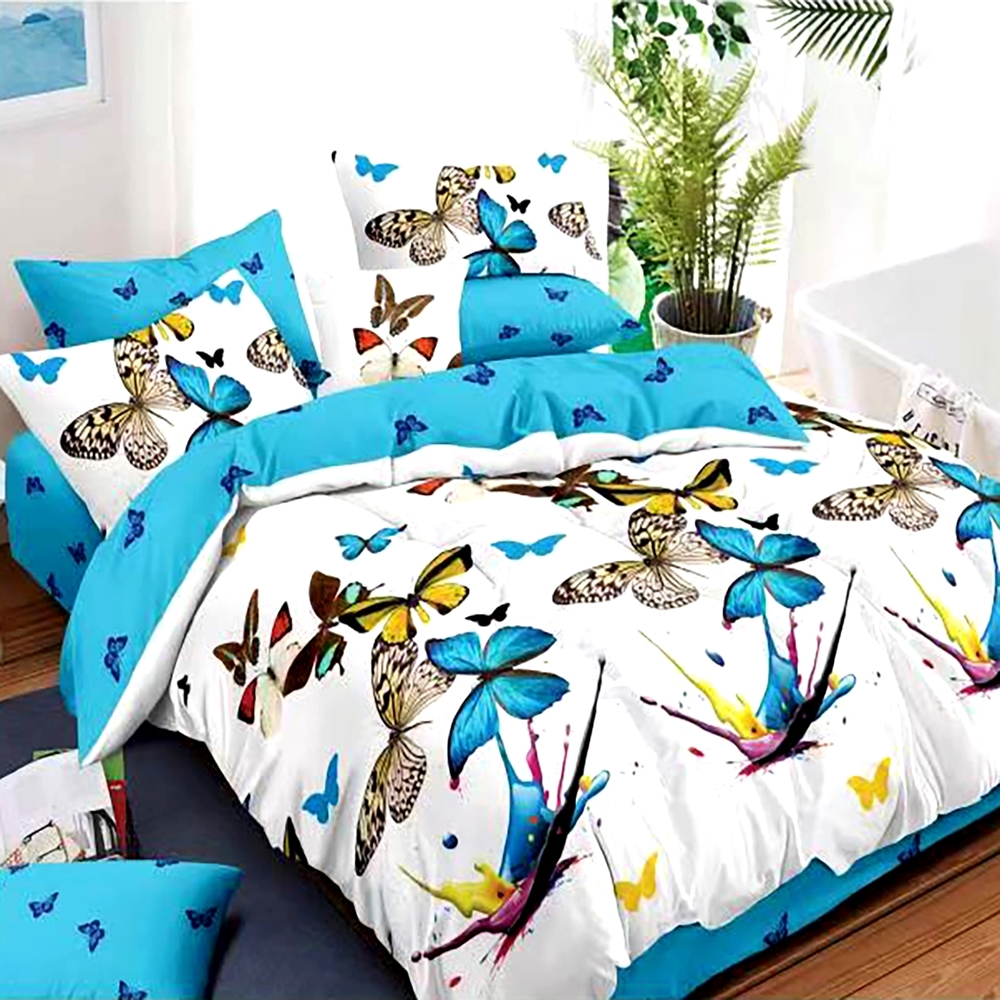 Lenjerie de pat Finet, 6 piese, pentru pat dublu, LDP-FIN-100318 LDP-FIN-100318