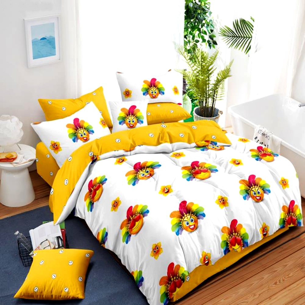 Lenjerie de pat Finet, 6 piese, pentru pat dublu, LDP-FIN-100325 LDP-FIN-100325