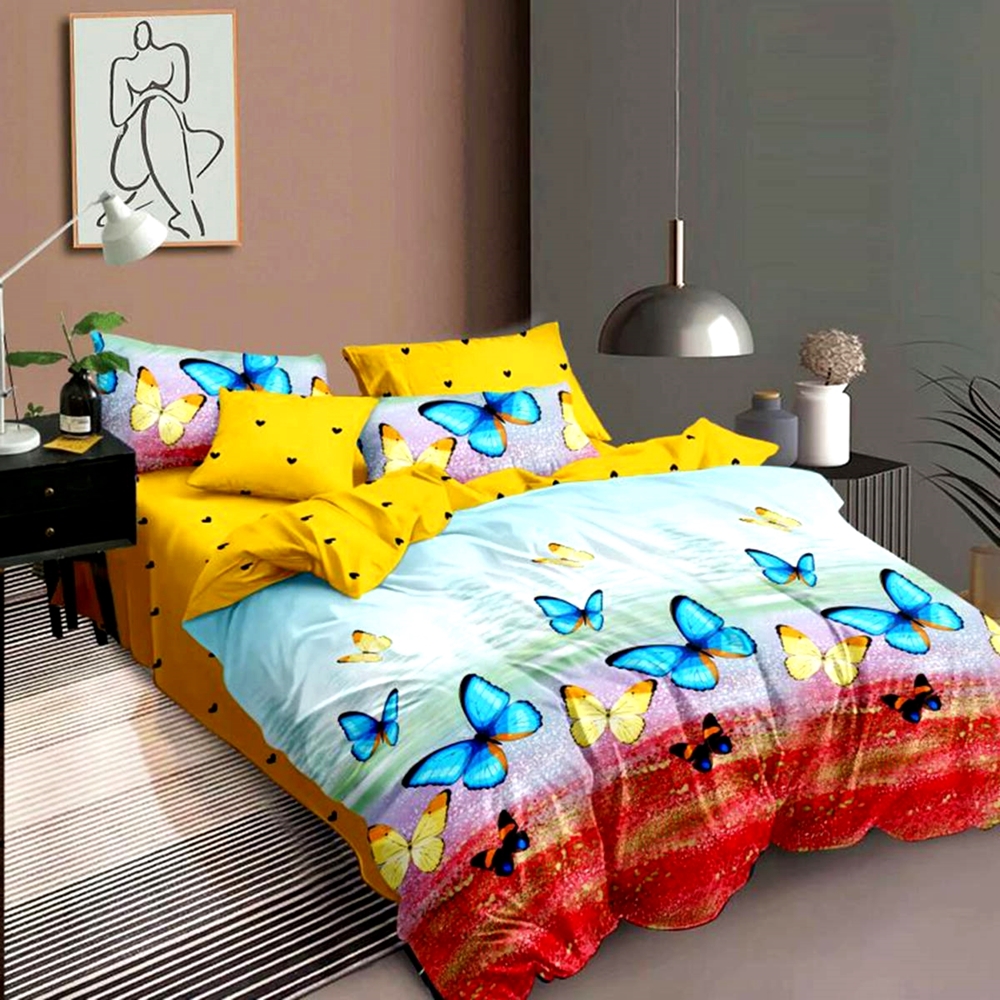 Lenjerie de pat Finet, 6 piese, pentru pat dublu, LDP-FIN-100327 LDP-FIN-100327