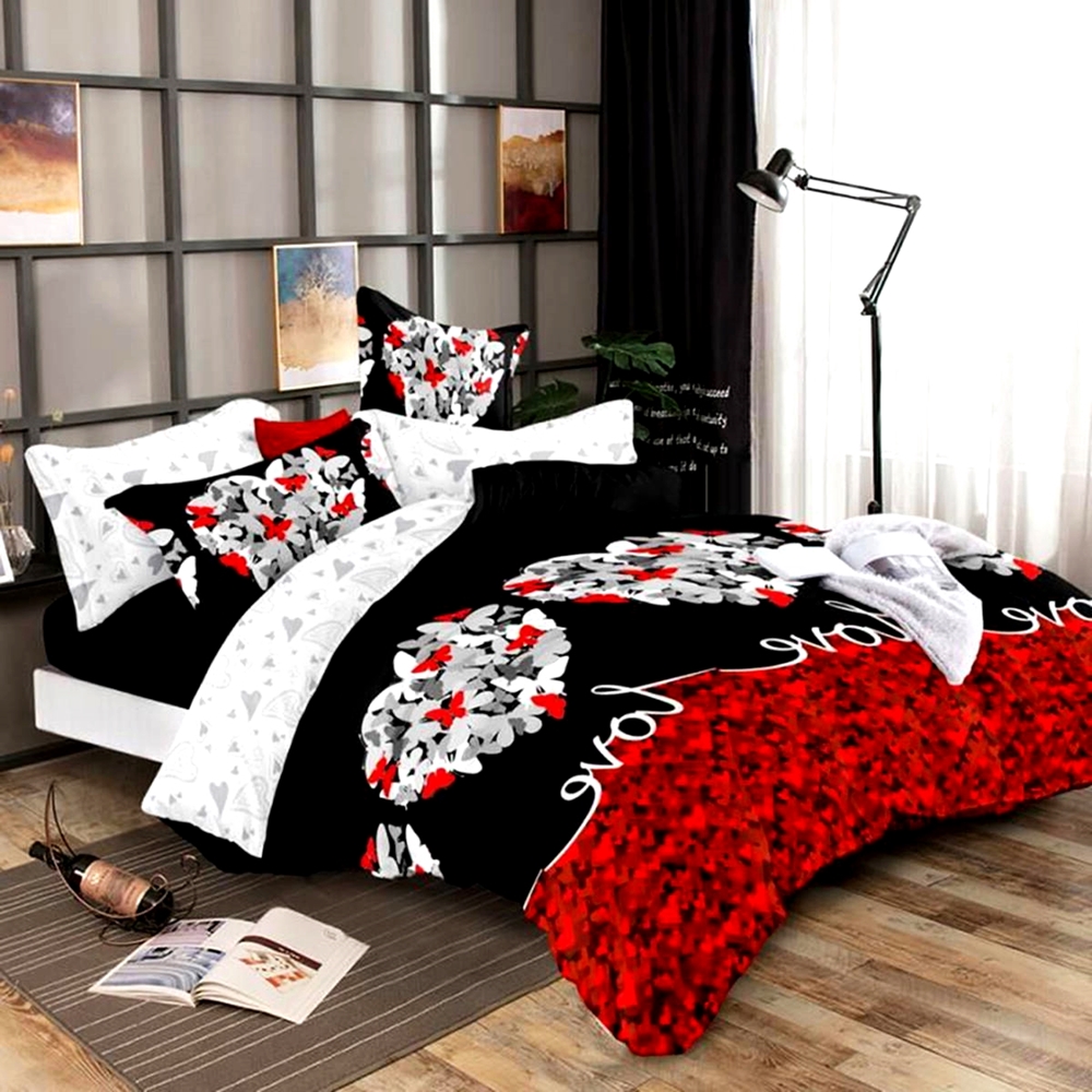 Lenjerie de pat Finet, 6 piese, pentru pat dublu, LDP-FIN-100328 LDP-FIN-100328