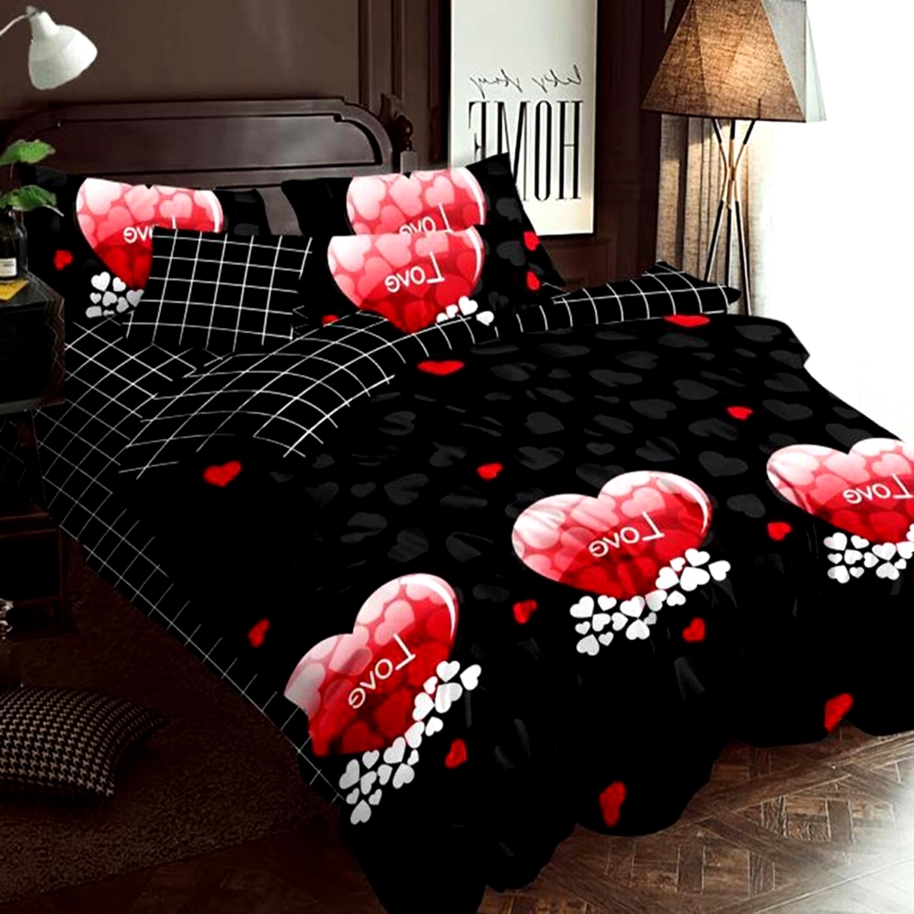 Lenjerie de pat Finet, 6 piese, pentru pat dublu, LDP-FIN-100330 LDP-FIN-100330