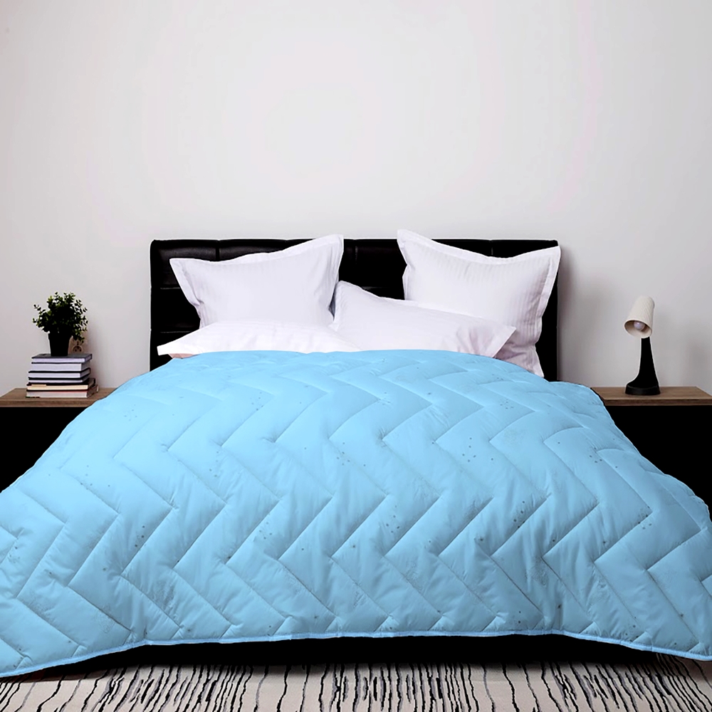 Pilota de iarna, matlasata, umplutura lana, invelis policoton, 140x210cm, bleu, LDP-PIL-OITA-I-BLEU-140 LDP-PIL-OITA-I-BLEU-140