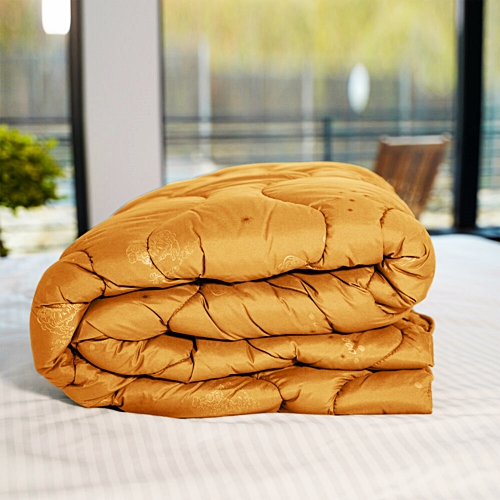 Set pilota de iarna, matlasata, umplutura lana, invelis policoton, 140x210cm, portocalie + 2 perne matlasate, antialergice, 50x70cm, Pucioasa LDP-SETPP-OITA-I-PORTOCALIE-140