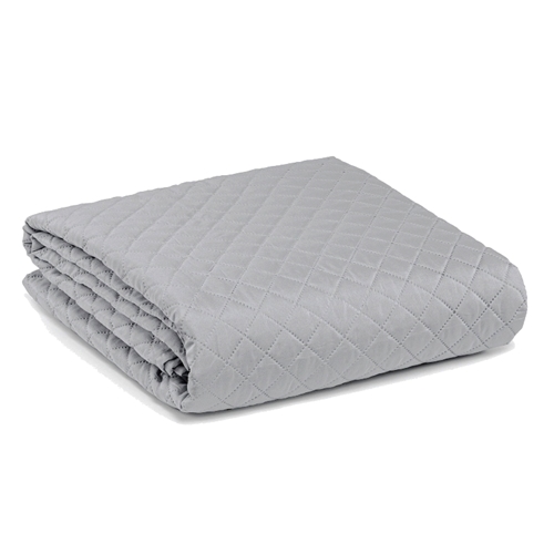 Cuvertura de pat dublu, microfibra, matlasata, gri LDP-MLM-CVR-100228