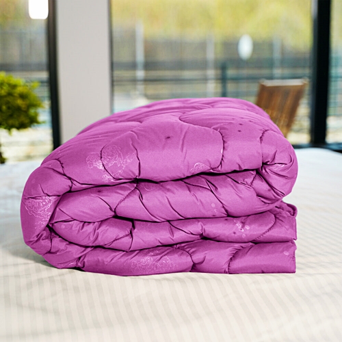 Set pilota de iarna, matlasata, umplutura lana, invelis policoton, 140x210cm, siclam + 2 perne matlasate, antialergice, 50x70cm, Pucioasa LDP-SETPP-OITA-I-SICLAM-140